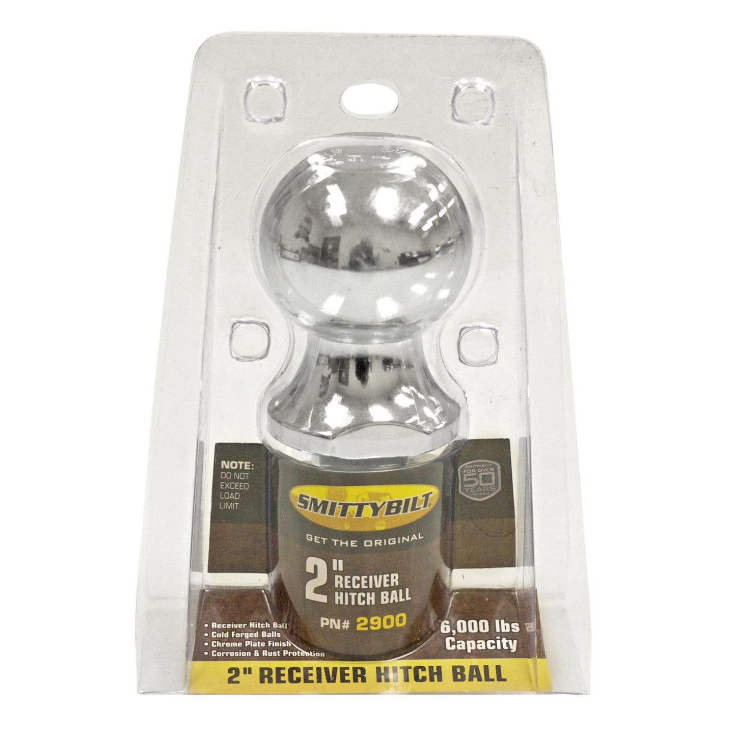 2 Inch Receiver Ball 2 1/8 inch Shank Smittybilt
