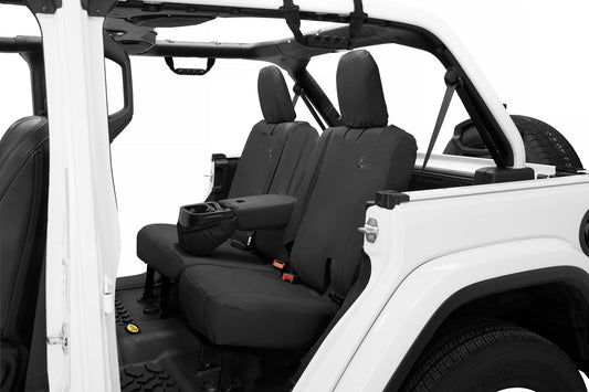 Jeep Seat Covers For Jeep 2018-2023 Wrangler JL 4 Door Rear With Fold Down Arm Rest Premium Vinyl Fabric Bestop-1
