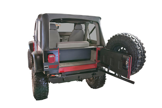 Standard Cargo Enclosure - 87-95 Wrangler YJ Black Products Tuffy Security-1