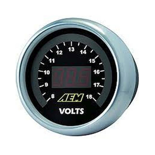 Classic Digital Volt Gauge Kit 8-18 Volts AEM Electronics-1