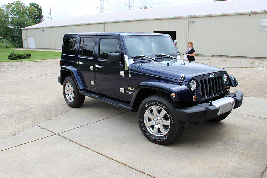 Kentrol Jeep JK Fog Light Cover Pair 07-18 Wrangler JK Polished Silver Kentrol