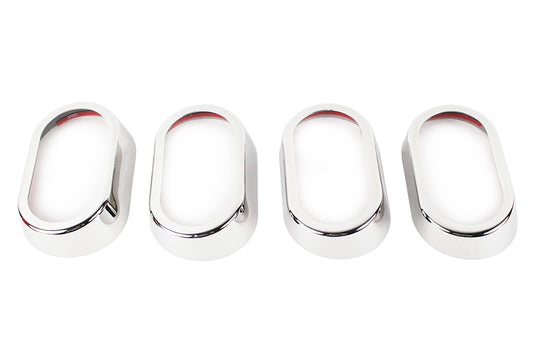 Jeep JK Interior Door Handle Bezels 4 Pieces 07-10 Wrangler JK Polished Silver Kentrol-1