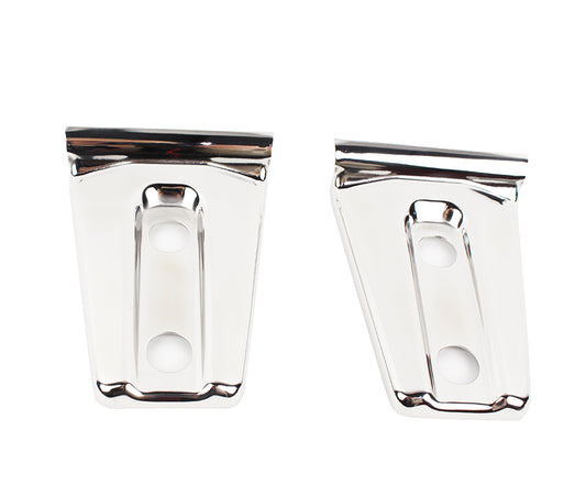 Jeep JK Hood Hinge Overlays Pair 07-18 Wrangler JK Polished Silver Kentrol-1