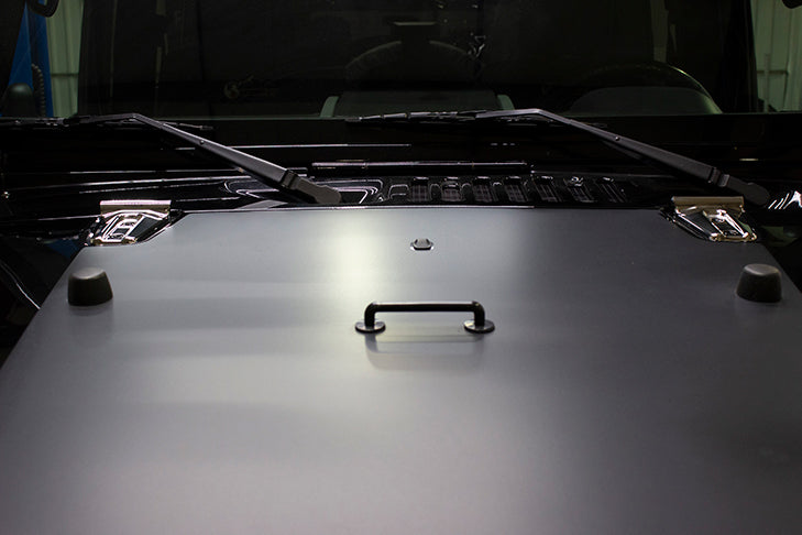 Jeep JK Hood Hinge Overlays Pair 07-18 Wrangler JK Polished Silver Kentrol-7