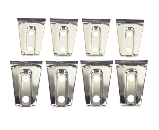 Jeep JK Door Hinge Overlays 8 Pieces 4 Door 07-18 Wrangler JK Polished Silver Kentrol-1