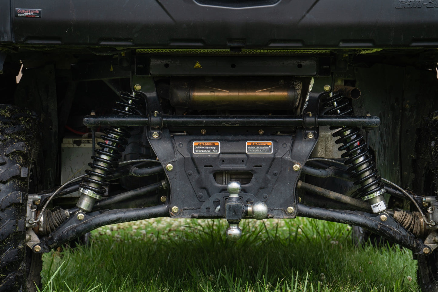 M1 Rear Coil Over Shocks Ride Height Adjust Can-Am Defender MAX HD10/PRO HD10 Rough Country-3