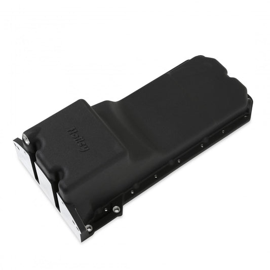 Gen III Hemi Swap Oil Pan Black Fits Gen III Hemi Hellcat Engines 2015-Up 6.2L Supercharged Engines Rear-Sump Design Fits Most Trucks Holley-1