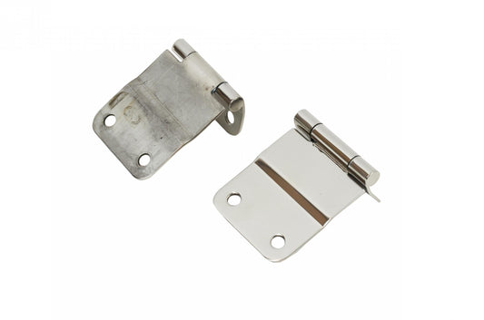 Jeep CJ Tailgate Hinge Pair 76-86 CJ7 Polished Silver Kentrol-1