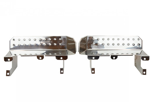 Jeep CJ7/YJ Side Steps Pair 76-95 CJ7 Wrangler YJ Polished Silver Kentrol-1