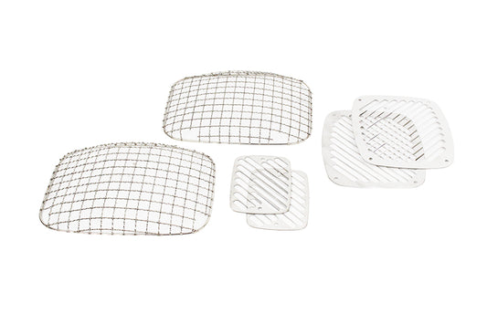 Jeep YJ Billet and Wire Mesh Set 6 Pieces 87-95 Wrangler TJ Polished Silver Kentrol-1