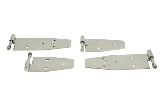 Jeep YJ Hardtop Door Hinge Set 4 Pieces 94-95 Wrangler YJ Polished Silver Kentrol-1