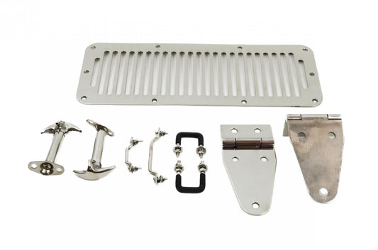 Jeep CJ/YJ Hood Kit 78-95 CJ and Wrangler YJ Polished Silver Kentrol-1