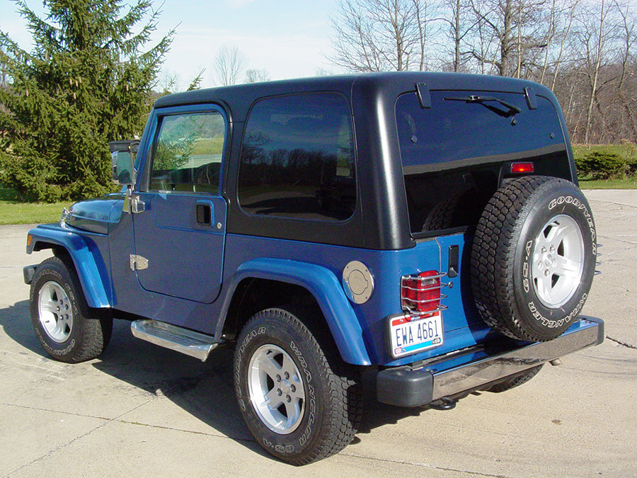 Jeep TJ 50 Inch Rear Bumper 97-06 Wrangler TJ Polished Silver Kentrol-5