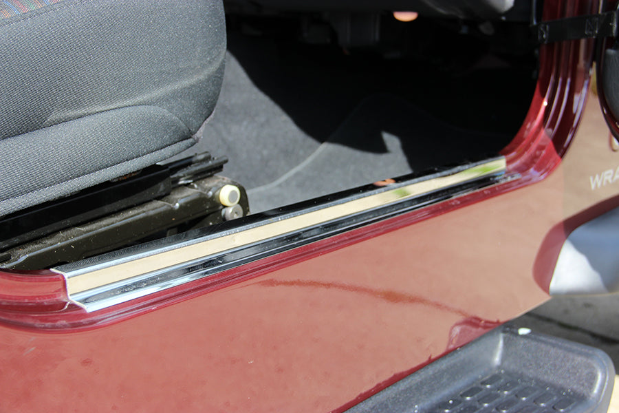 Kentrol Jeep TJ Entry Guards Pair 97-06 Wrangler TJ Polished Silver Kentrol