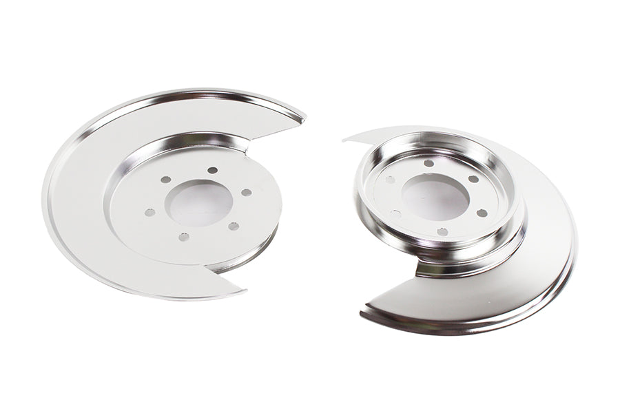 Kentrol Jeep CJ Disc Brake Dust Cover Pair 76-78 CJ Polished Silver Kentrol