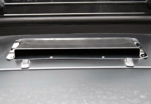 Jeep CJ/YJ Hood Vent Air Scoop 78-95 CJ and Wrangler YJ Polished Silver Kentrol-4