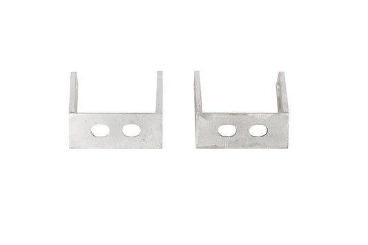 Jeep CJ Rear Bumper Brackets Pair 45-86 CJ Polished Silver Kentrol-1