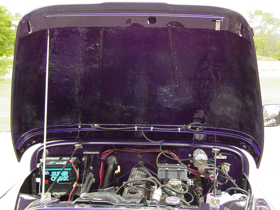 Jeep CJ Hood Prop Rod 72-86 CJ Polished Silver Kentrol-3