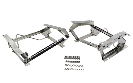 Jeep CJ/YJ Seat Pedestals Pair 76-90 CJ and Wrangler YJ Polished Silver Kentrol-1