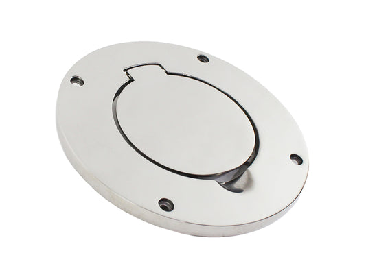 Jeep TJ Billet Style Gas Hatch 97-06 Wrangler TJ Polished Silver Kentrol-1