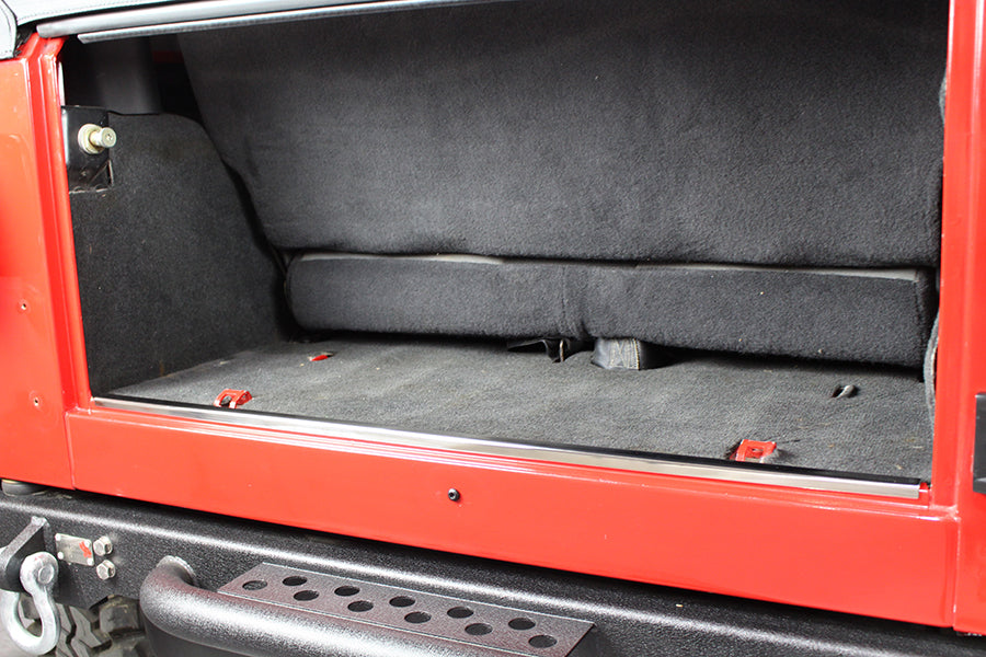 Kentrol Jeep YJ/TJ Inside Rear Body Protector 87-06 Wrangler TJ/YJ Polished Silver Kentrol