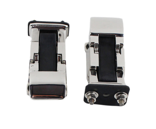 Jeep CJ/YJ Hood Catch Pair TJ Style 42-95 CJ and Wrangler YJ Polished Silver Kentrol-1