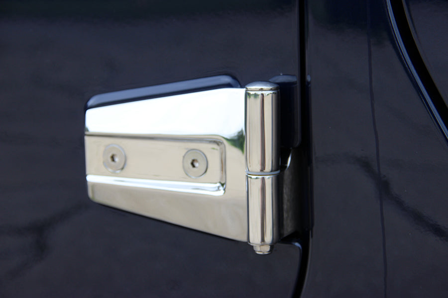 Jeep JK Door Hinge Set 4 Pieces 2 Door 07-18 Wrangler JK Polished Silver Kentrol-6