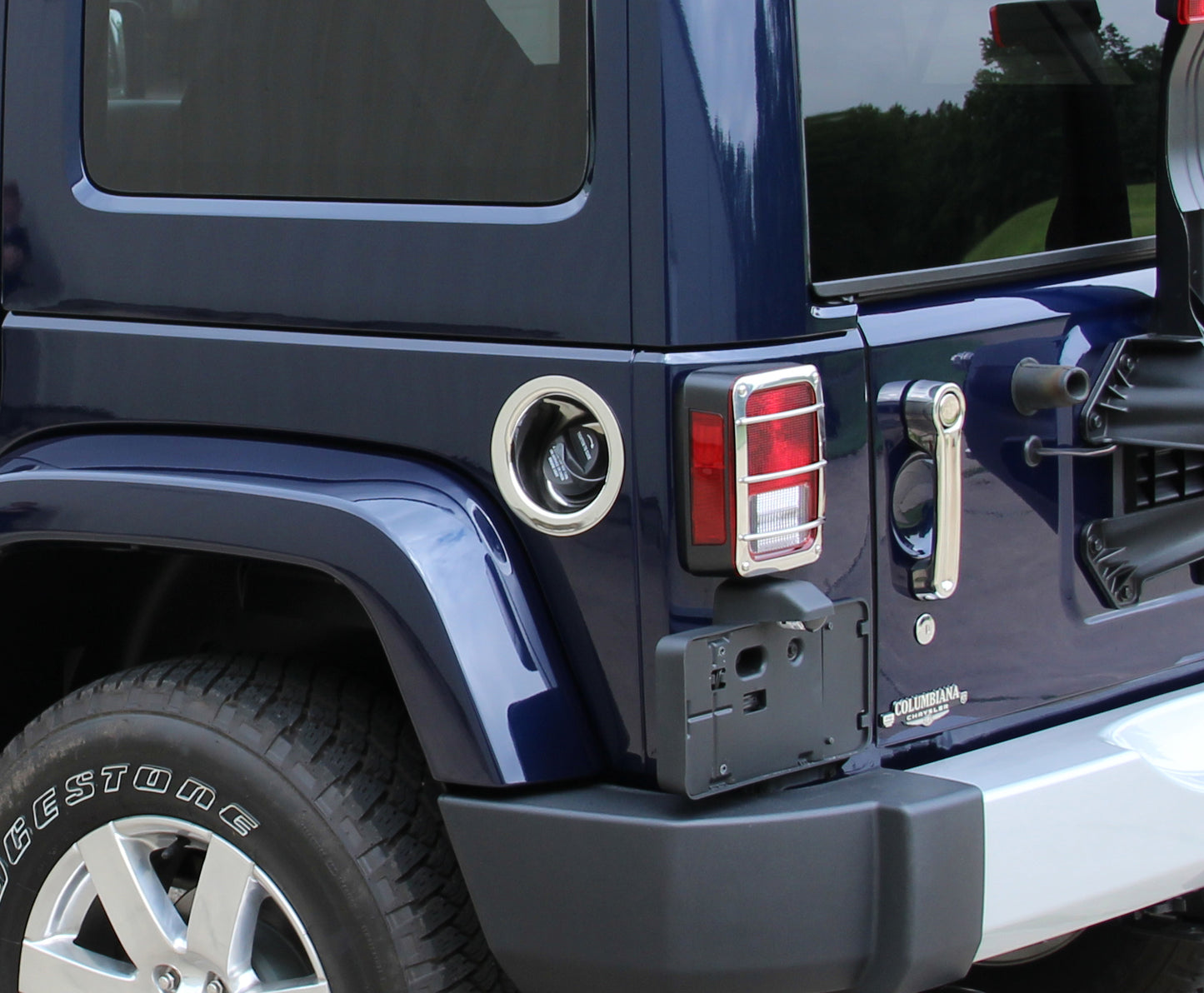 Jeep JK Gas Filler Neck 4 Door 07-18 Wrangler JK Polished Silver Kentrol-5