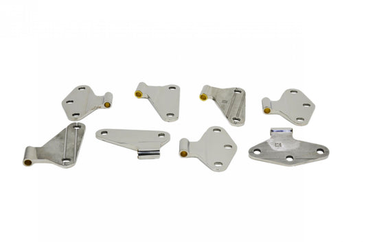 Jeep JK Body Door Hinge Set 8 Pieces 4 Door 07-18 Wrangler JK Polished Silver Kentrol-1
