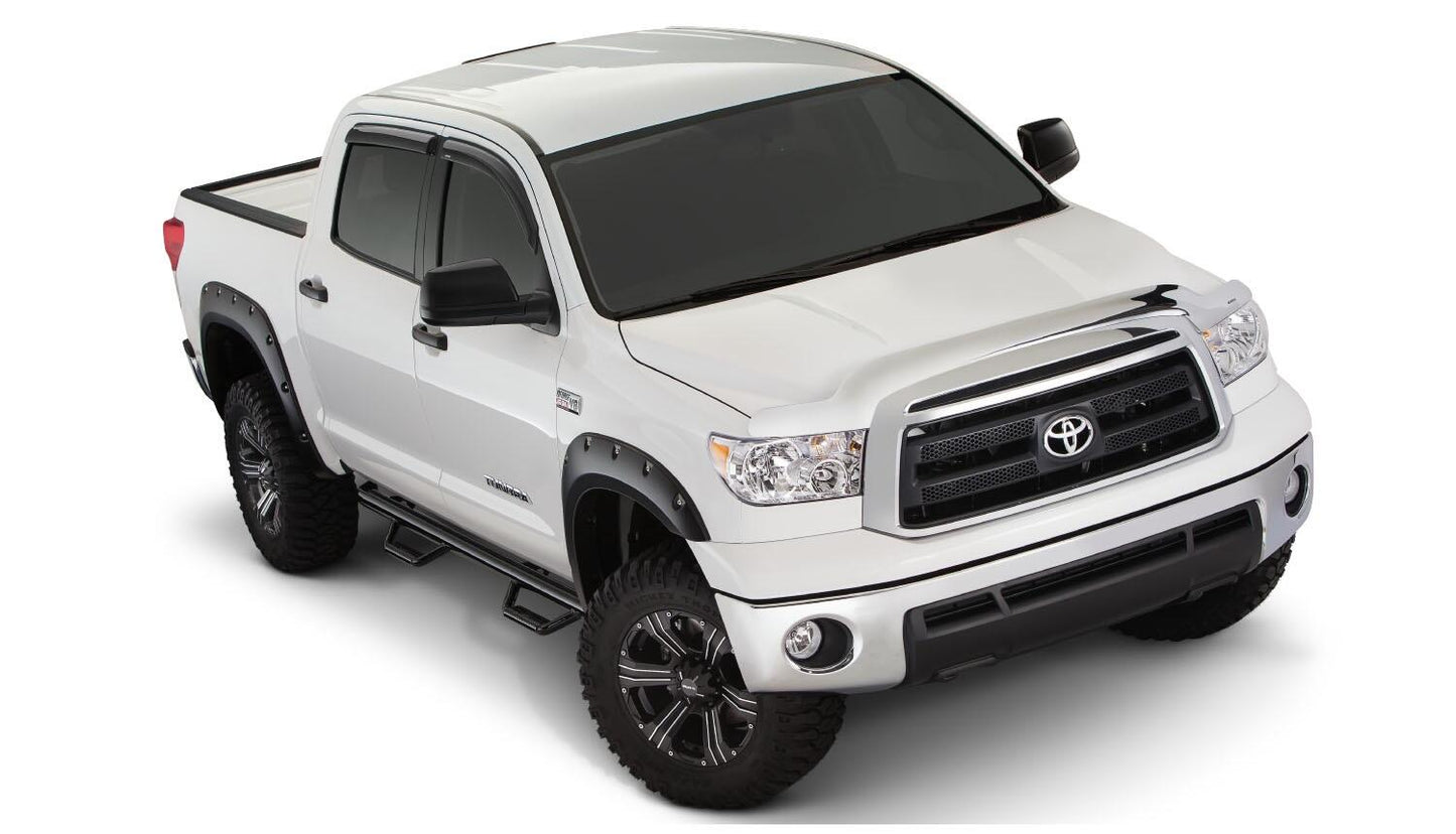 Black Pocket/Rivet Style Smooth Finish 4-Piece Fender Flare Set For 2007-2013 Toyota Tundra Bushwacker-5