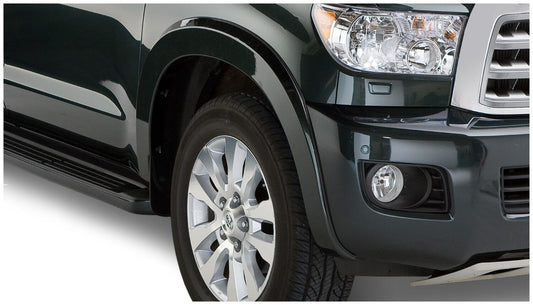 Black OE Style Smooth Finish 4-Piece Fender Flare Set For 2008-2015 Toyota Sequoia W/Factory Mudflaps Bushwacker-1