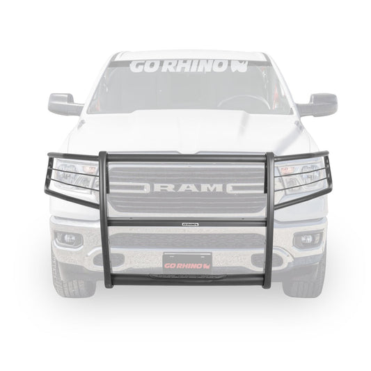 3100 Series StepGuard with Brush Guards Textured Black 2019-2024 Ram 1500 Go Rhino-1