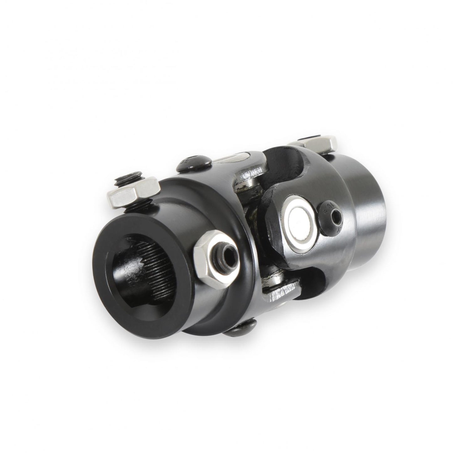 U-Joint Steel Black Zinc 3/4-36 Spline X 3/4 DD Holley-3