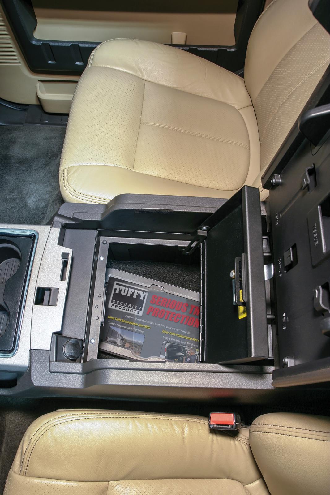 Console Safe - 11-16 F-250/350/450/550 Super Duty w/ Flow-Thru Console Black Products Tuffy Security-9
