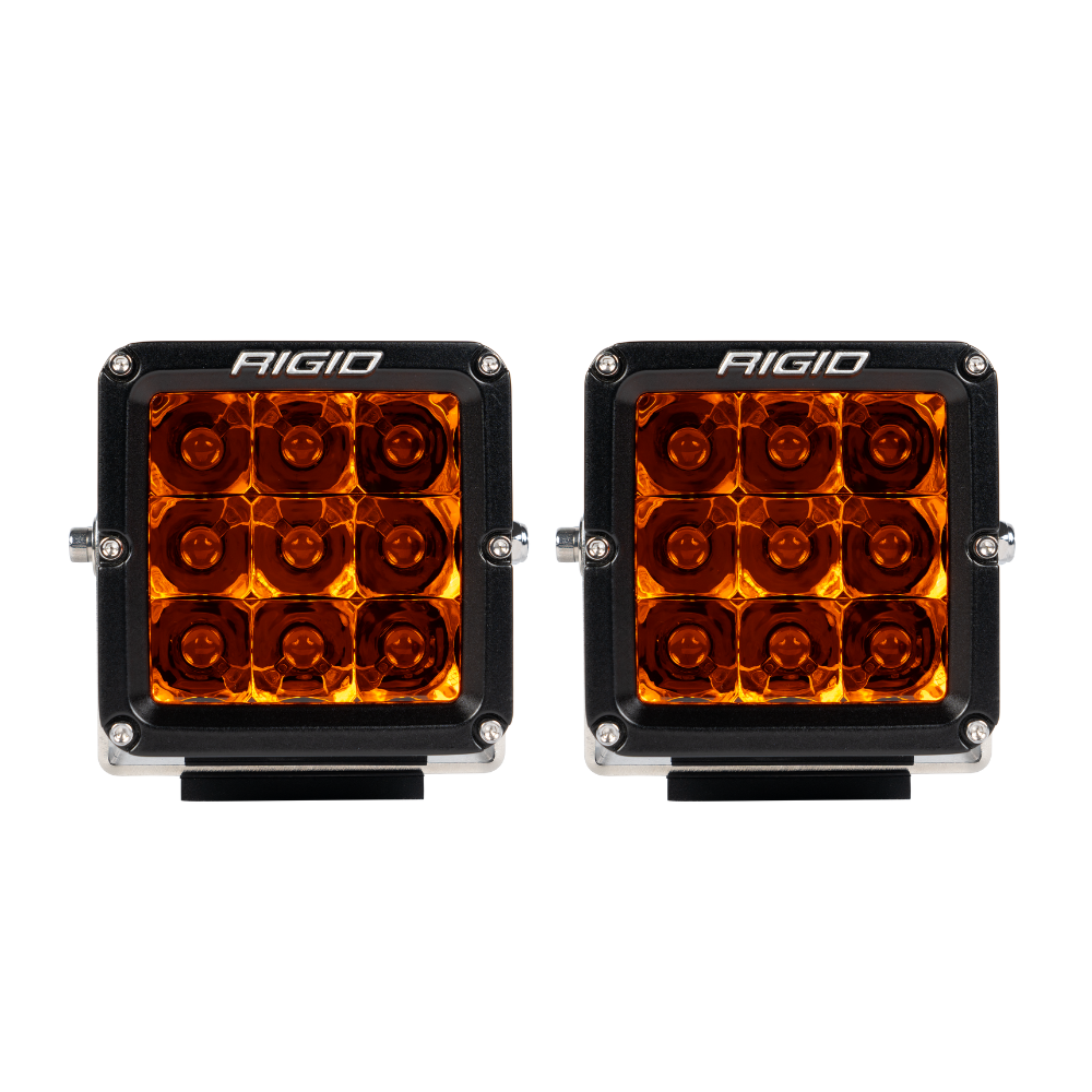LED Light Pods D-XL Amber PRO Pair Surface Mount Brackets and Hardware Vibration Dampeners Wire Harness & Switch Rigid Industries-1