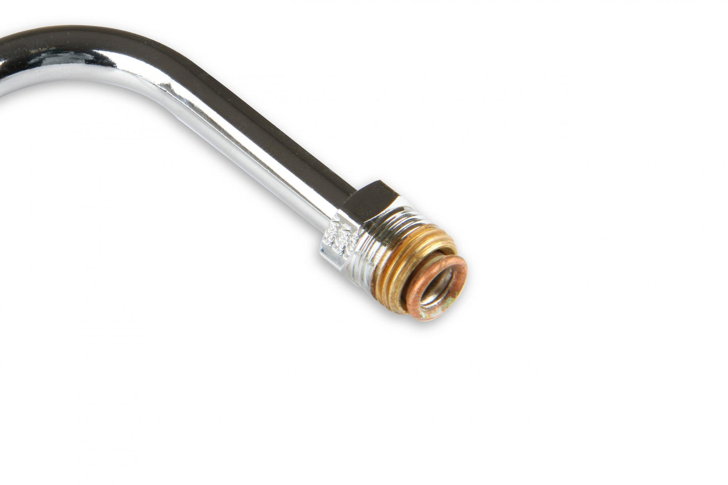 Fuel Line Chrome for Model 4150 Carburetor 5/8-18 Inverted Flare Inlet 9.460 Center to Center Holley-7