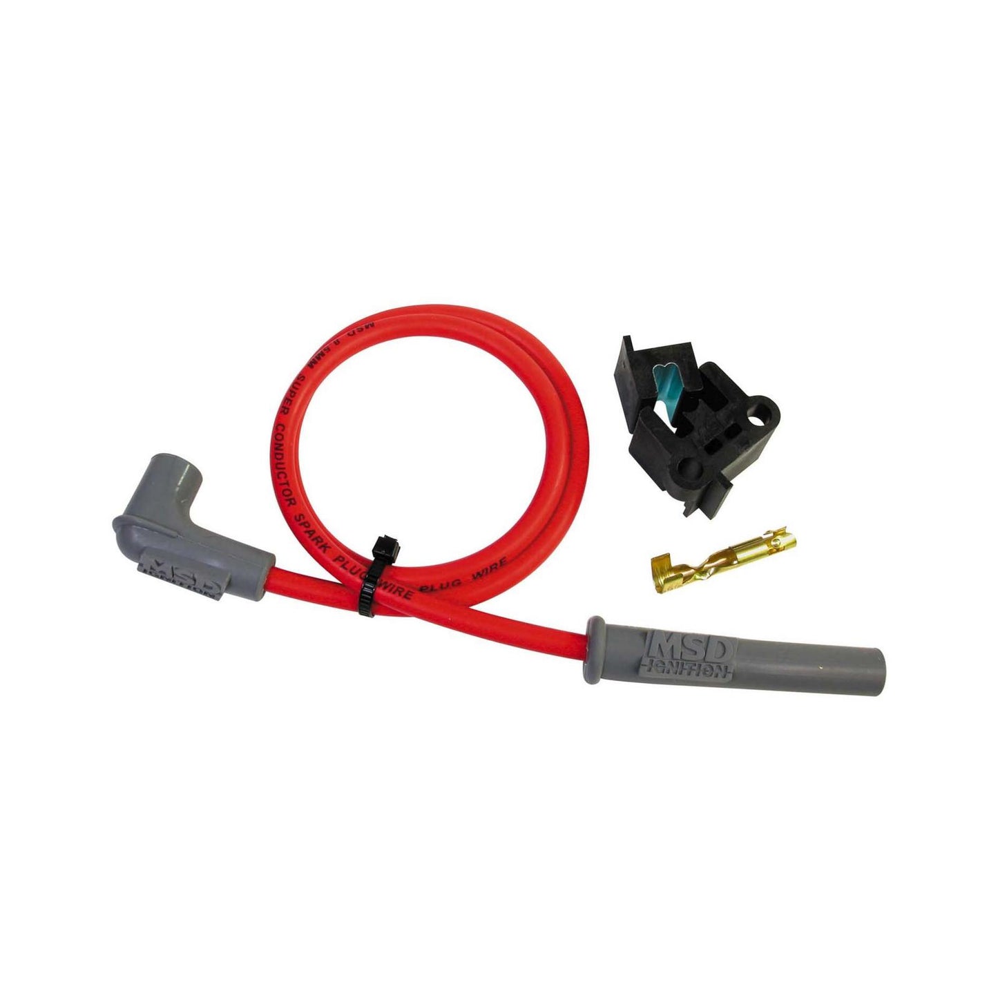 Replacement Super Cond. Plug Wire, Universal Red Super Conductor 48 Inch Long Replacement Wire MSD Ignition