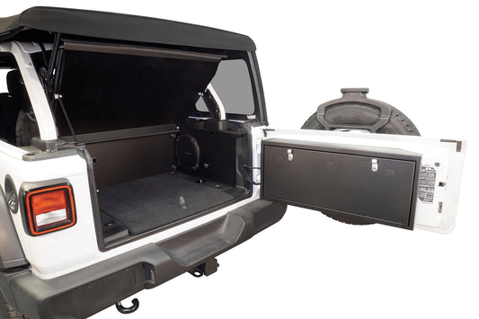 Deluxe Cargo Enclosure - 18-23 Wrangler JL {21-23 Exc. 4XE} 4-Door w/ OEM Subwoofer Black Products Tuffy Security-1