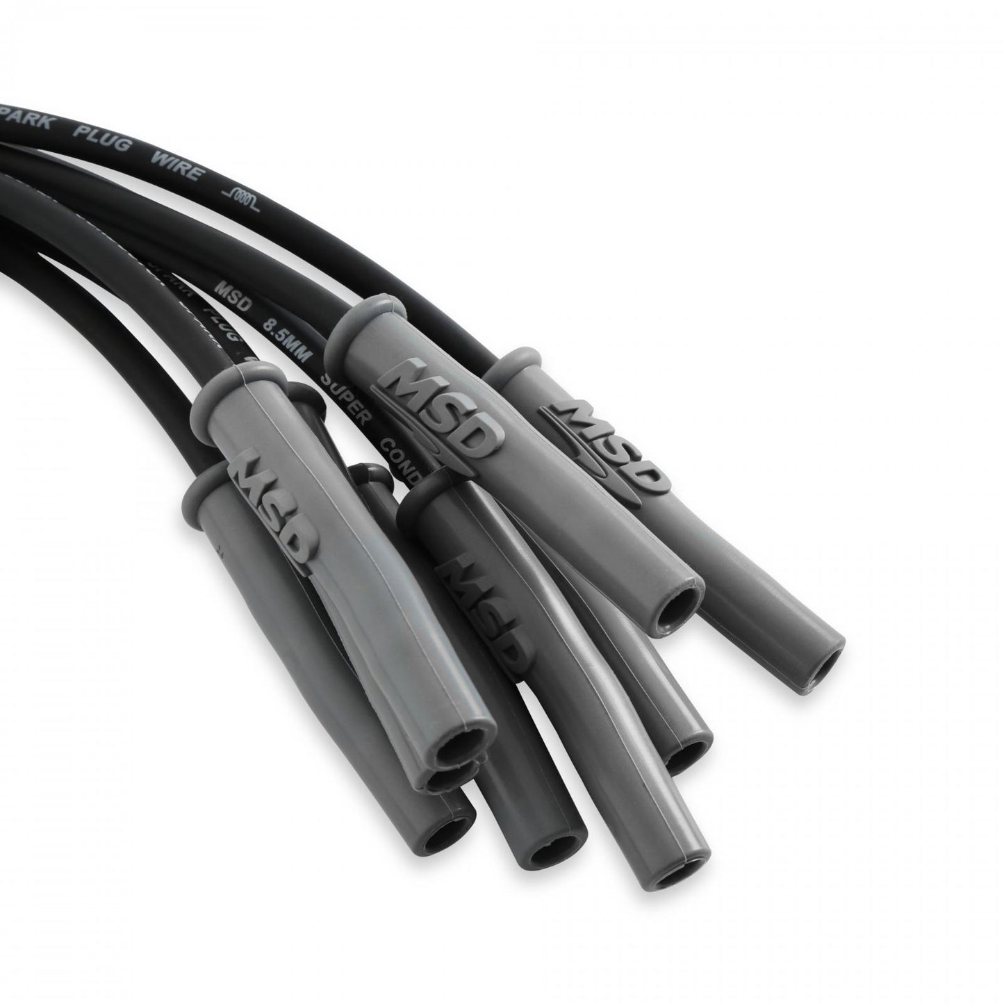 Wire Set Sc Blk, Ford 351C-460, W/Hei Cap For Use With Ford 351C-460 With Hei Cap, Black Jacket MSD Ignition-3