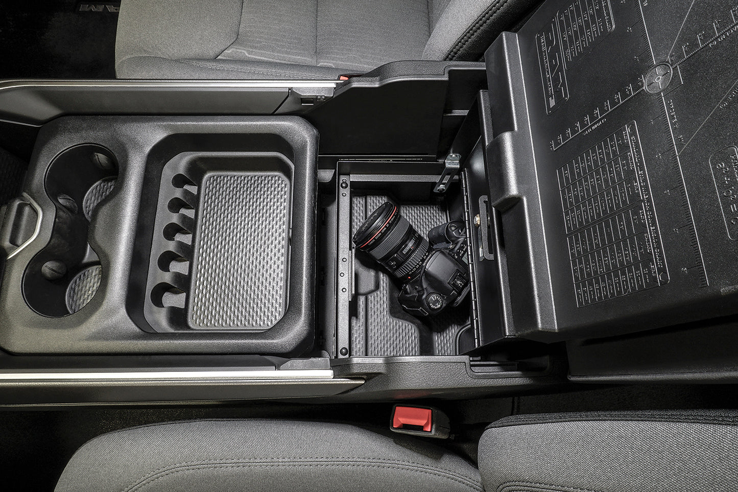 Console Safe 19-23 Ram 1500/2500/3500 w/ Fixed Floor Console w/o Sliding Console Trays with Cup Holder Lids Products Tuffy Security-15
