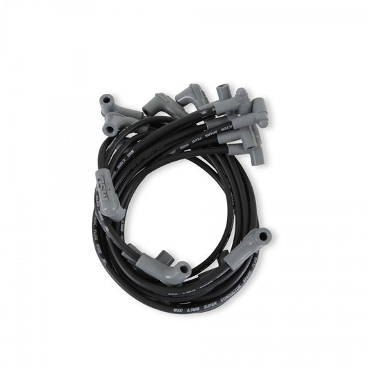 Wire Set Sc Blk, Sb Chevy For Use With Hei Cap The Race Tailored 8.5Mm Super Conductor Wire Sets Are Designed Specifically To Fit Race Engines Equipped With Headers Or An Distributor MSD Ignition-1