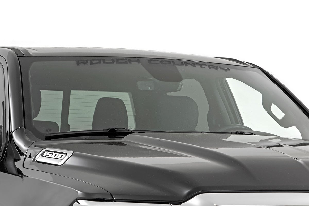 Rough Country Decal | 3.6 Inch x 35 Inch | Gloss Black Rough Country