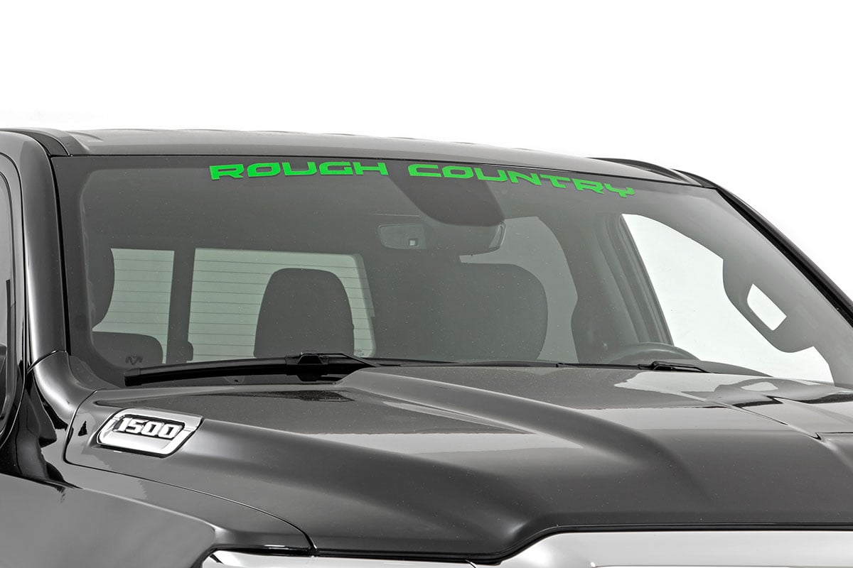 Rough Country Decal | 3.6 Inch x 35 Inch | Kelly Green Rough Country