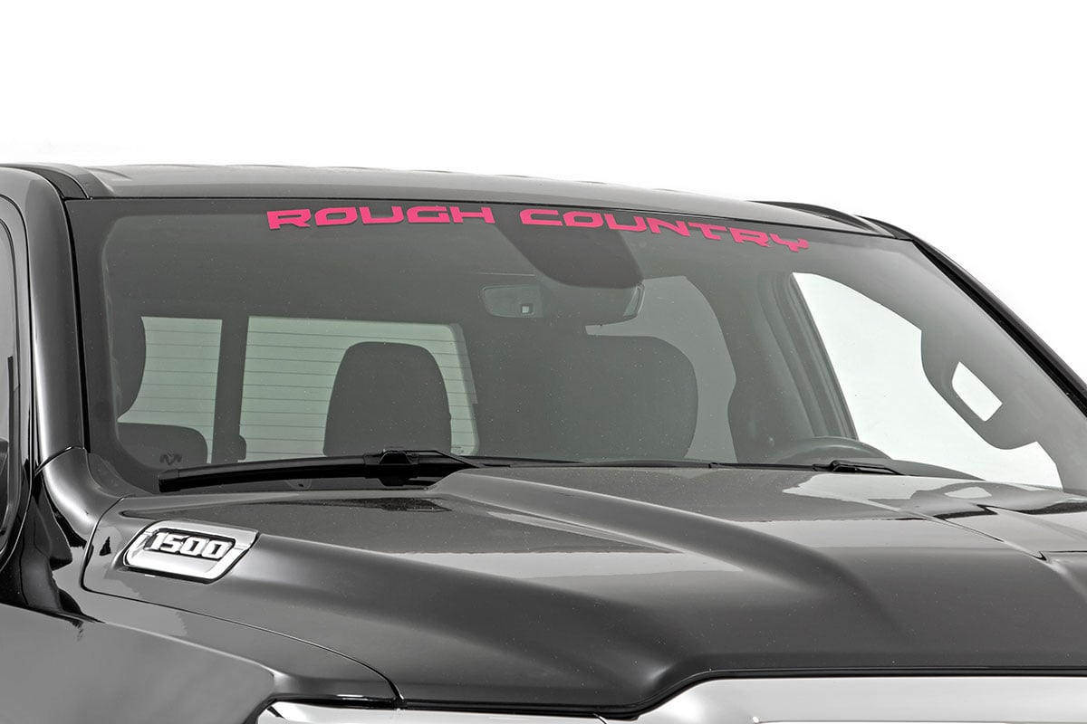 Rough Country Decal | 3.6 Inch x 35 Inch | Pink Rough Country
