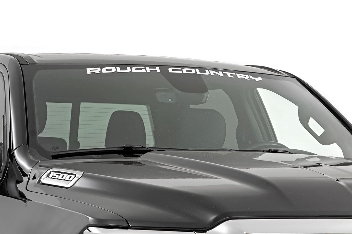 Rough Country Decal | 3.6 Inch x 35 Inch | White Rough Country