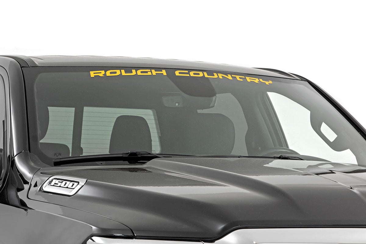 Rough Country Decal | 3.6 Inch x 35 Inch | Yellow Rough Country