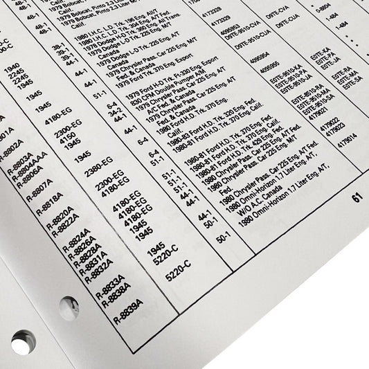 Carburetors Number Listing Handbook Carburetor Numerical Listing Holley-1