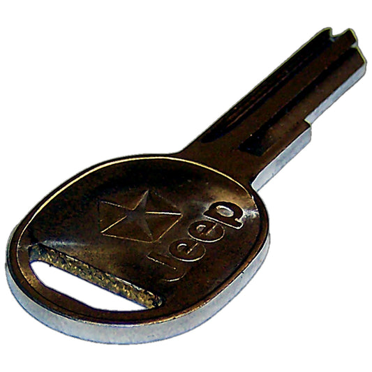 Blank Door Key for Select 1976-1991 Jeep CJs, YJ, XJ, MJ, SJ, J-Series Crown Automotive-1