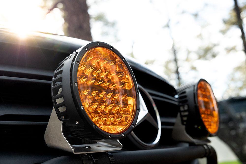 360-Series 9 Inch Off-Road Lamp Spot Beam Amber Lens Single Rigid Industries-2