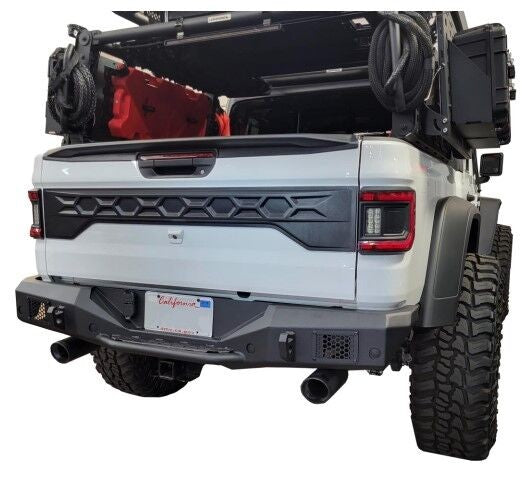 Rockline Rear Full Width Bumper Textured Black 2020-2025 Jeep Gladiator Go Rhino-1